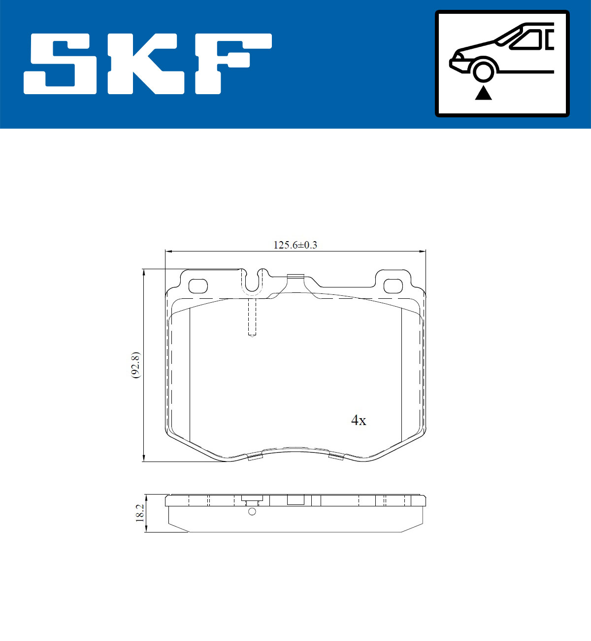 Set placute frana,frana disc VKBP 80298 SKF